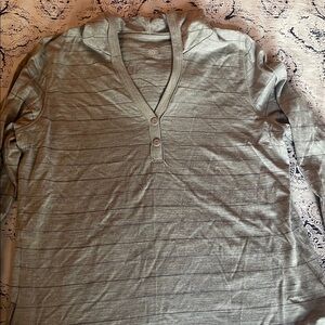 Icebreaker 200 Merino grey striped lightweight hoodie - medium